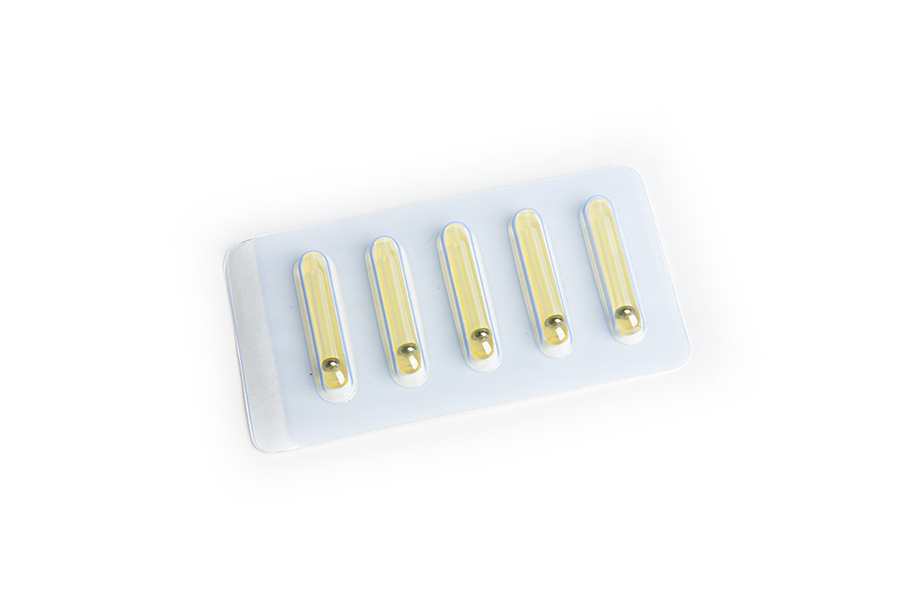 Magnetic Adhering SG Bulb, sterile, 5 pcs, Medium, Yellow