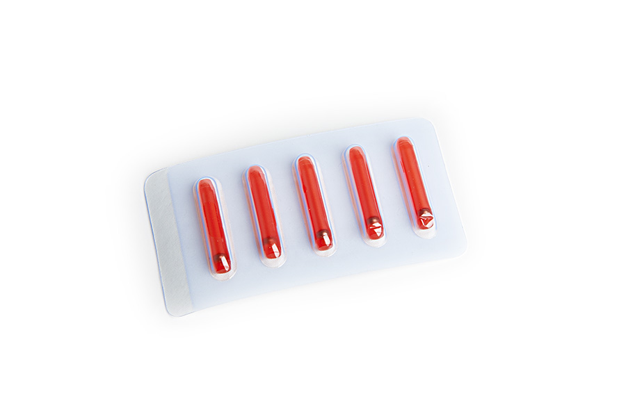 Magnetic Adhering SG Bulb, sterile, 5 pcs, Soft, Red