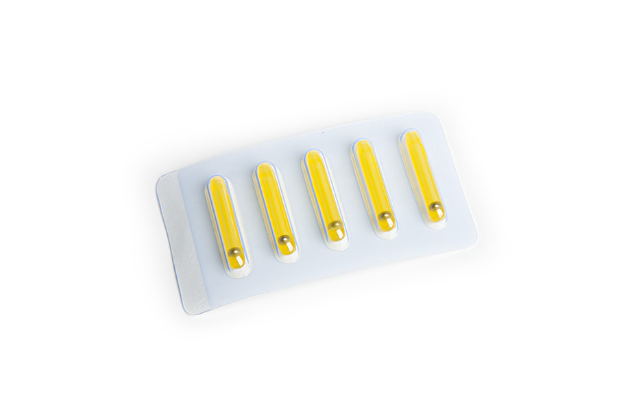 Magnetic Adhering SG Bulb, sterile, 5 pcs, Soft, Yellow