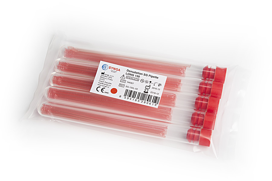 Denudation SG Pipette LONG 130 (inner Ø 130µm, pack: 5x10 pipette)
